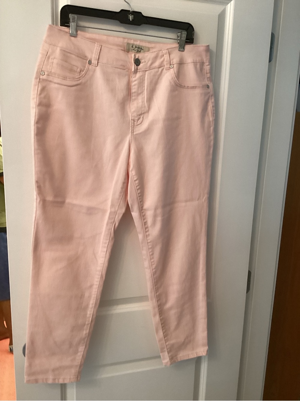 d. jeans Light Pink Ankle Crop Women's Stretch Jeans